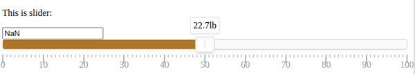 nouislider slider value shows as NaN