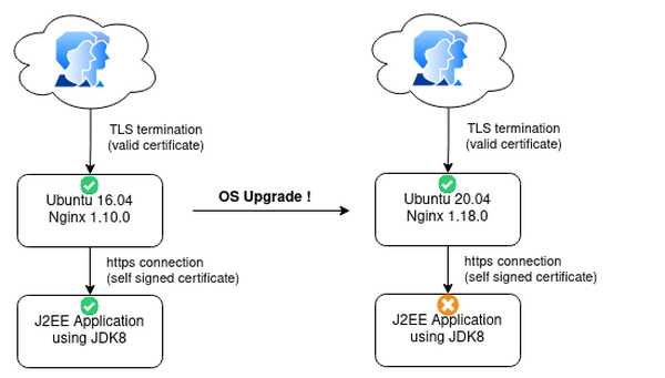 SSL handshake error after reverse proxy OS upgrade