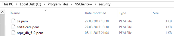 NSclient++ NRPE DH default is 512 byte key