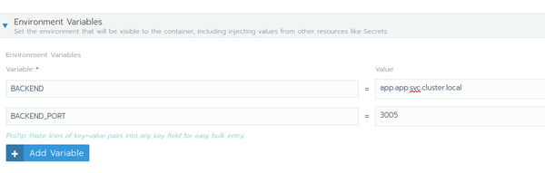 Using Kubernetes internal FQDN DNS in environment variable