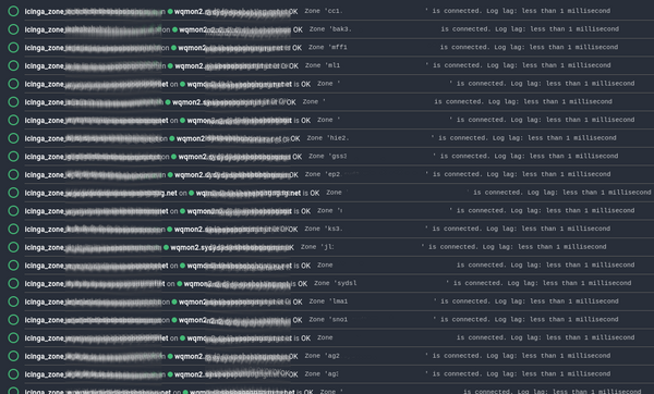 Icinga 2 zone connectivity monitoring