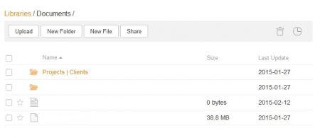 Seafile Web UI Folder View