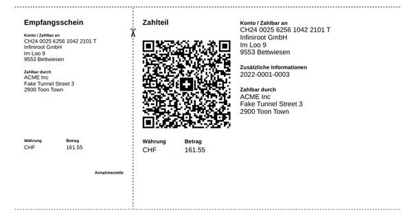 Swiss QR Bill payment slip in Invoice Ninja v5